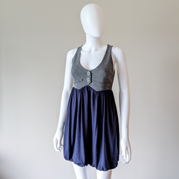 Navy & Grey Suit Dress - Picture 4 of 5